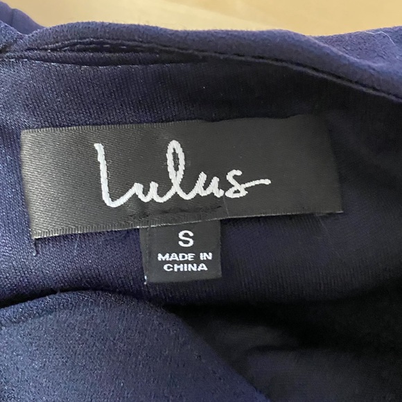 Lulus Perfect Opportunity Plunge Neckline Fall‎ Chic Navy Blue Maxi Dress - Picture 9 of 10